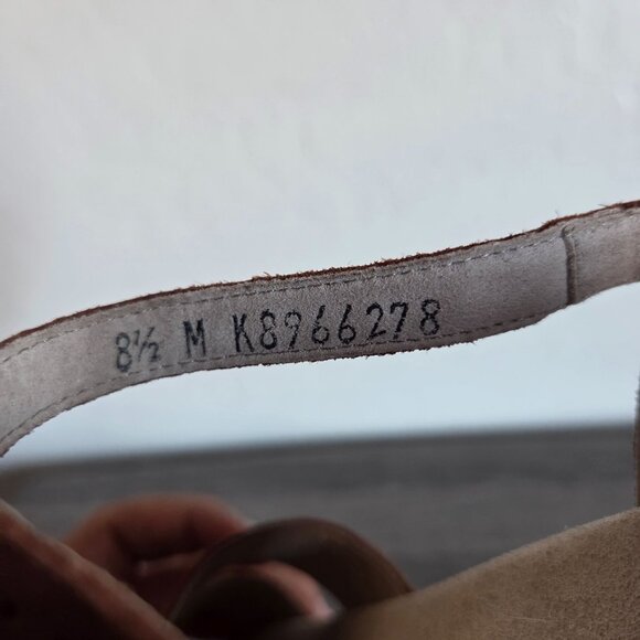 SAS Duo Buckle Leather Ankle Strap Sandal Brown Sz Womens 8.5 Comfort Adjustable - Picture 11 of 11